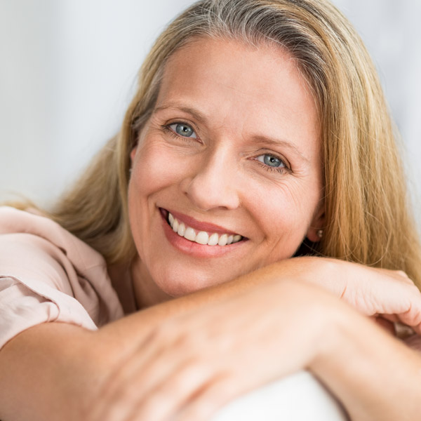 mature woman smiling